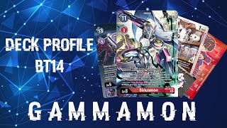 Digimon TCG  Deck Profile Gammamon BT14 [upl. by Lyckman698]