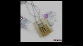 DIY Scrabble Tile Pendants 1 Minute Tutorial from wwweCraftycom [upl. by Lad412]