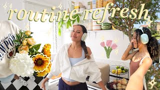 ROUTINE REFRESH🧺✨ new habits decluttering amp fun tips [upl. by Kcirdlek]