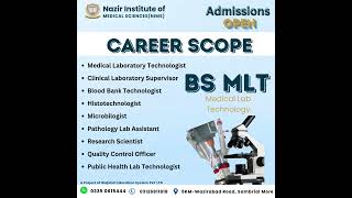 Career Scope Medical Lab Technology MLT at NIMS Nazir Institute of Medical Sciences [upl. by Souvaine823]