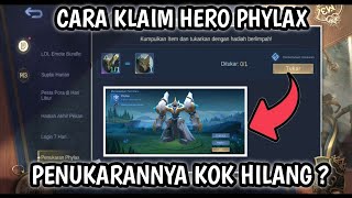 CARA KLAIM HERO PHYLAX MOBILE LEGEND  CARA MENUKAR HERO PHYLAX ML  CARA TUKAR HERO PHYLAX MLBB [upl. by Enymsaj]