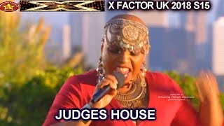 Janice Robinson original song Love Is In the Atmosphere The Overs  Judges House X Factor UK 2018 [upl. by Attekram263]