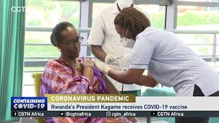 Rwandas President Kagame and wife vaccinated against COVID19 [upl. by Gudrun466]