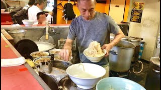 神回【ラーメン二郎の貴重映像】全マシマシが出来るまでの一部始終！【ラーメン二郎ひばりヶ丘駅前店】ramen [upl. by Anikat]