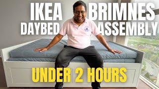 Ikea brimnes daybed assembly under 2 hours [upl. by Notsuh688]