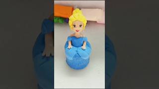 DIY How To Make Super Clay Miniature Doll 💙😍 diy shorts [upl. by Maxwell]