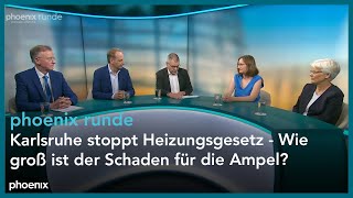 phoenixRunde Karlsruhe stoppt Heizungsgesetz  Wie groß ist der Schaden für die Ampel [upl. by Ylenats]