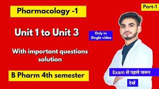 Pharmacology 4th semester important questions। With solution Notes। Shahruddin khan। [upl. by Nnawaj]