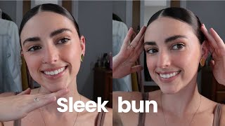 QUICK AND EASY SLEEK BUN TUTORIAL [upl. by Nastassia]