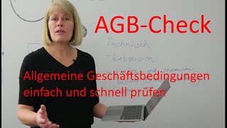 AGBCheck Allgemeine Geschäftsbedingungen schnell geprüft [upl. by Atekal]