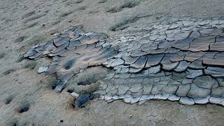 Dried Mud Crust on Mud Volcano [upl. by Dnumsed]