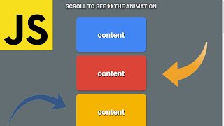 Scroll Animation  JavaScript [upl. by Rehm]