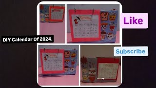 How to make a calendar at home  DIY Calendar of 2024 Paper Easy Craft diy like subscribe [upl. by Fayola]