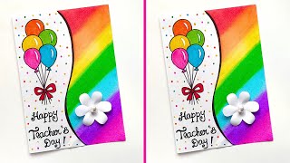 Teachers day card making easy and beautiful  Teachers day greeting card  Teachers day card idea [upl. by Roda]