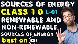 renewable and nonrenewable resources of energy  sources of energy class 10 [upl. by Sabah]