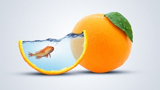 Photo Manipulation in Photoshop  Orange and Fish [upl. by Elamef255]