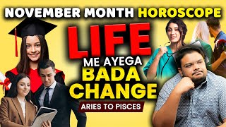 November Horoscope 2024  Monthly Predictions 2024  Aries to Pisces  Astrology [upl. by Zapot]