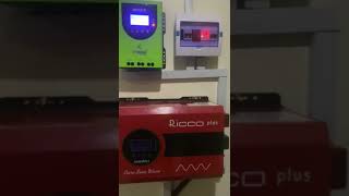 35kva 24v Inverter system installation with total watt peak of 2400wp and a 100a charge controller [upl. by Rehpotirhc]