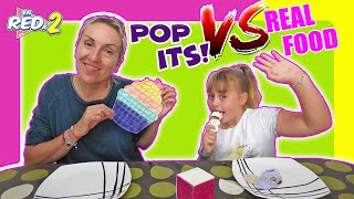 POP IT vs COMIDA REAL Enredos en Familia [upl. by Cuthburt]