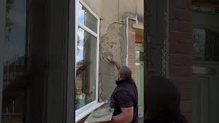 Render repair krend plasterer construction diy [upl. by Danila387]