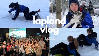 LAPLANDFINLAND VLOG 2 huskies Christmas skiing parties MORE [upl. by Aran]