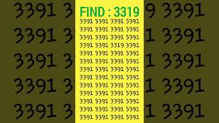 Work out the location of 3319 in 4 seconds iq iqtest shorts trending [upl. by Maggy247]