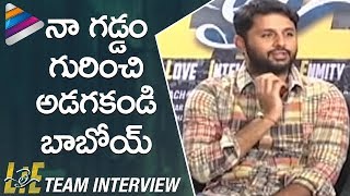 Nithin about His Beard  LIE Movie Team Interview  Arjun  Hanu Raghavapudi  Telugu Filmnagar [upl. by Ayital598]