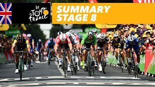 Summary  Stage 8  Tour de France 2018 [upl. by Okihcim]