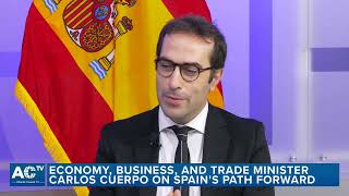 Spains economy minister Europe must have quotits own viewquot on trade and tariffs [upl. by Elbon]