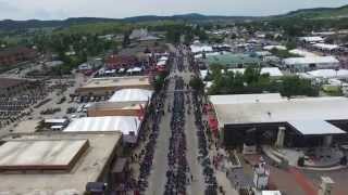 2015 Sturgis Motorcycle Rally 4K Drone Footage from Above [upl. by Reichert]