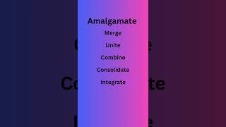 Amalgamate englishlanguage synonyms englishvocabulary [upl. by Ellenohs]