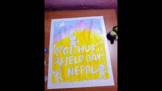 Drawing Octocat for GitHub Field Day Nepal☂️ [upl. by Harvey]