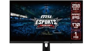 msi G244F 238 IPS 170HZ 1MS GTG FP İnceleme Türkçe [upl. by Ynney]