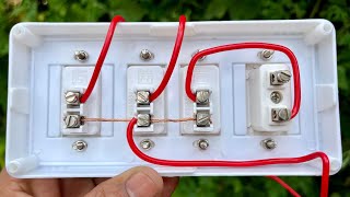 3Switches board wiring with single Socket 😇 [upl. by Dichy369]