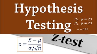 Hypothesis Testing Twotailed z test for mean [upl. by Nonnahc590]