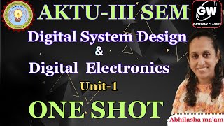 DSDDigital Electronics I UNIT1 I ONE SHOT I by Abhilasha Maam I Gateway Classes I AKTU [upl. by Ecirtal210]