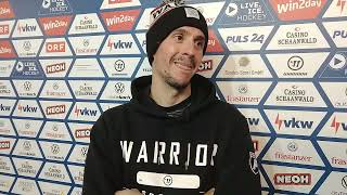 Alex Caffi After Game Interview vs Black Wings Linz [upl. by Jaclyn]