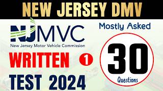 New Jersey DMV knowledge Test 2024  NJ MVC Knowledge Test 2024  DMV written Test 2024 [upl. by Iarised]