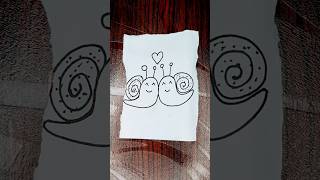 pair snail drawing step by step 🐌 shorts drawing easydrawing [upl. by Palermo]