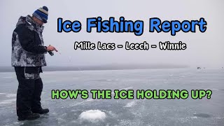 Ice Fishing Report Leech Lake Lake Winnie and Mille Lacs Lake 02092024 [upl. by Freddie]