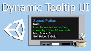 How To Create A Dynamic Tooltip UI  Unity Tutorial [upl. by Canter854]