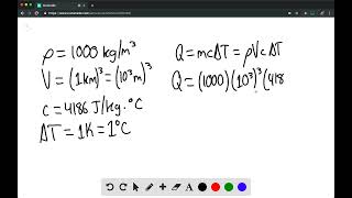 To get an idea of how much thermal energy is contained in the worlds oceans estimate the heat liber [upl. by Belford]