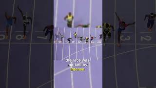 American Noah Lyles Wins Olympic 100m Final in Thrilling Photo Finish paris2024 american athelte [upl. by Annabella977]