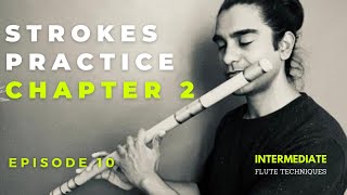 Intermediate Flute Techniques  Episode 10  Stroking  Tonguing flute tutorial  Chapter 2 [upl. by Dorris]