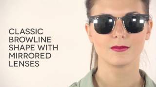 RayBan RB3016 Clubmaster Flash Lenses Sunglasses SmartBuyGlasses [upl. by Schinica568]