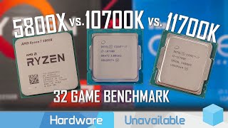 Ryzen 7 5800X vs Core i710700K amp 11700K 32 Game Benchmark [upl. by Opaline]