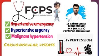 Hypertensive urgency emergency amp malignant hypertension [upl. by Jenkins]