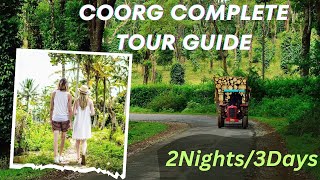 Coorg Full Tour In Hindi  AZ Coorg Travel Guide  Karnataka  Coorg Budget amp itinerary💚 [upl. by Enerol]