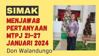 MENJAWAB PERTANYAAN MTPJ GMIM 2127 JANUARI 2024 [upl. by Ishmul]