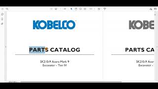 Kobelco SK2109 ACERA MARK 9 Parts Catalog FR [upl. by Saraann594]